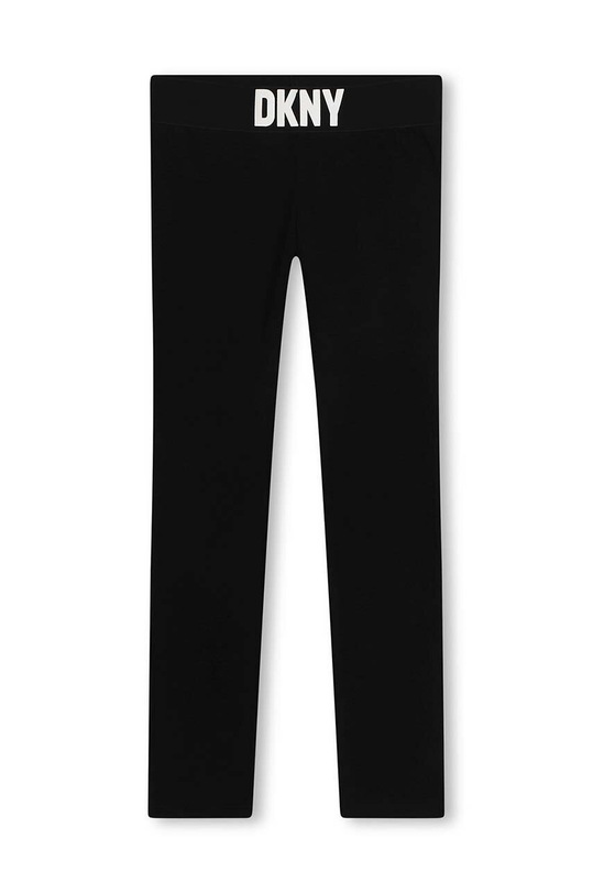 Dkny legginsy dziecięce z elastanem czarny D60058.156.162