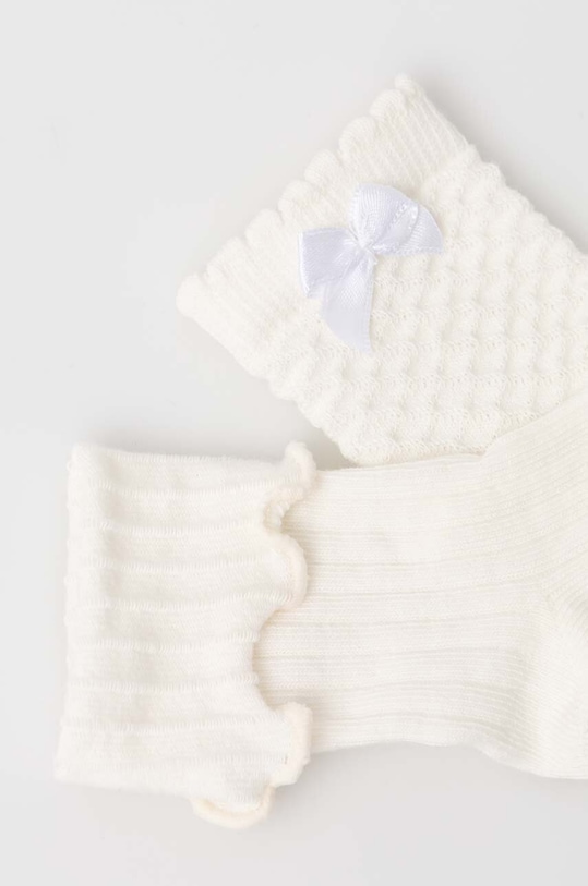 Шкарпетки для немовлят United Colors of Benetton 2-pack 6AO30702V.W.Seasonal білий AW24