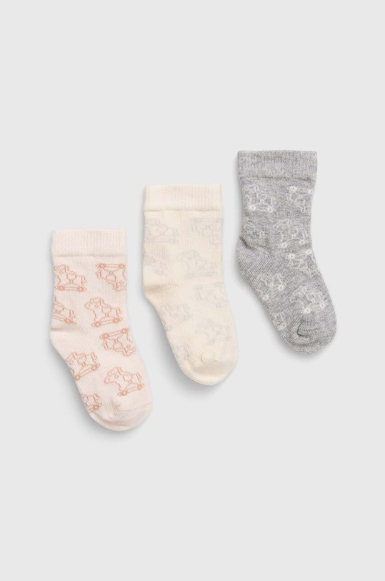 Dětské ponožky United Colors of Benetton 3-pack dlouhé ponožky oranžová 6AO3F21AU.G.W.Seasonal