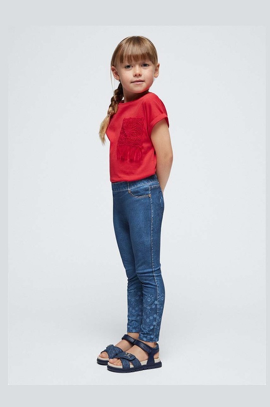 Mayoral legginsy dziecięce aplikacja niebieski 3701.6O.Mini.PPYH
