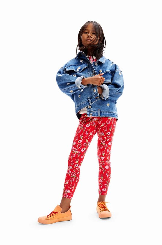 Desigual leggins copii tricotaj rosu 24SGKK02