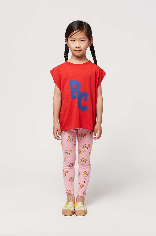 Bobo Choses leggins copii tricotaj roz 124AC098