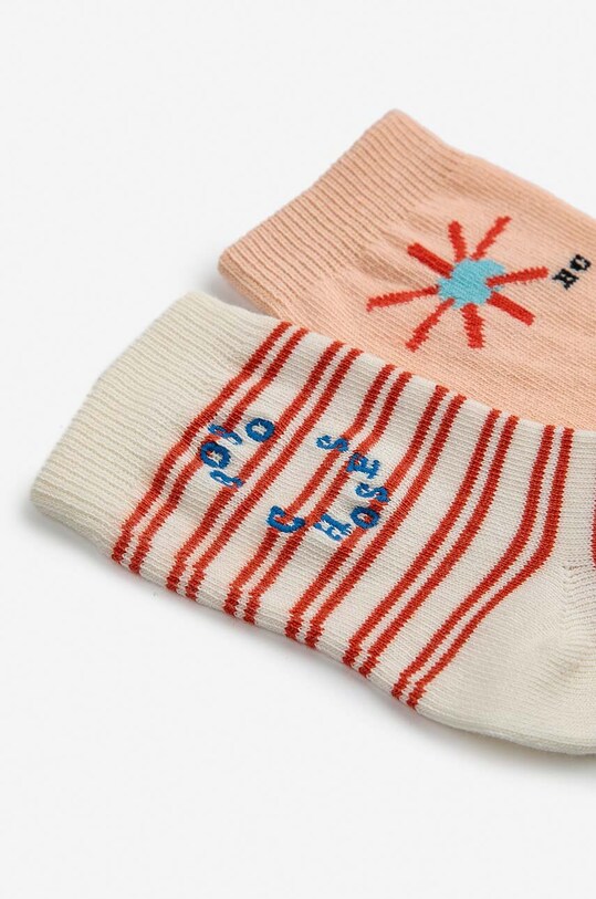 Bobo Choses skarpetki dziecięce 2-pack pomarańczowy 124AH006