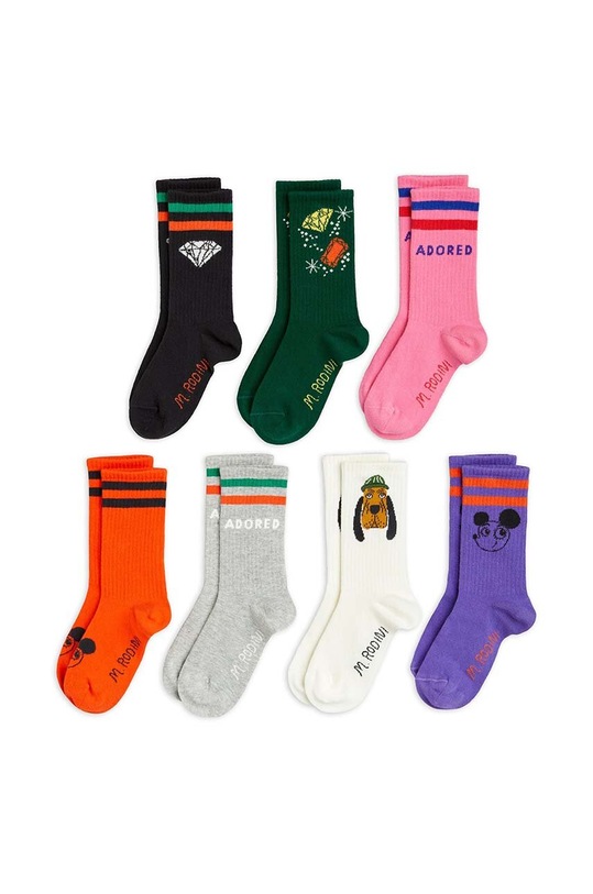 Mini Rodini skarpetki dziecięce 7-pack skarpetki długie multicolor 2416010700