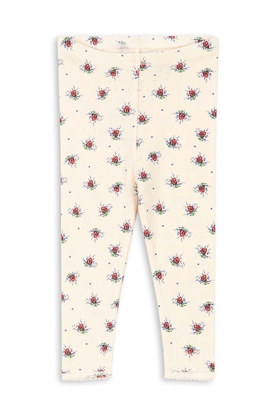 Dječje pamučne tajice Konges Sløjd KS100402 bež SS24