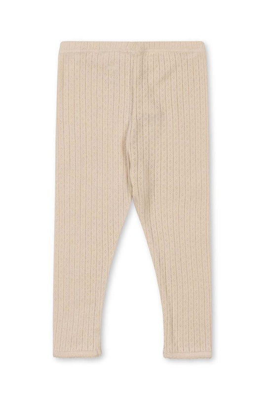 Dětské bavlněné legíny Konges Sløjd KS100405 béžová SS24