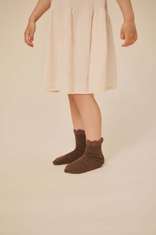 Konges Sløjd skarpetki dziecięce 3-pack KS100033 beżowy