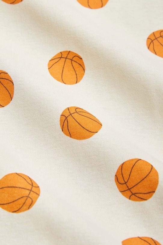 Chlapec Detské bavlnené legíny Mini Rodini Basketball 2423013411 biela