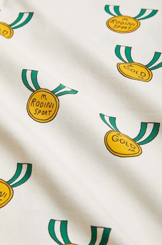 Chłopiec Mini Rodini legginsy dziecięce Medals 2423014397 biały