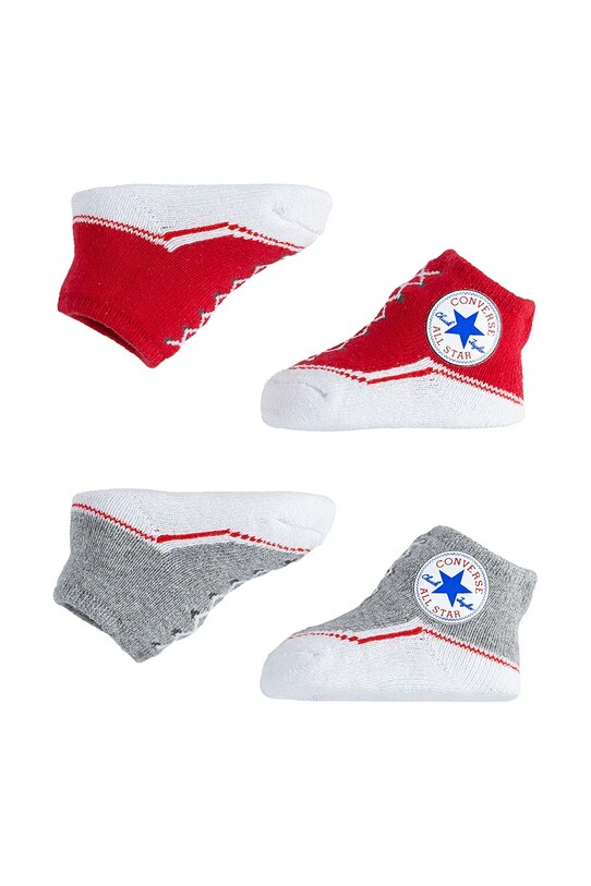 Converse skarpetki niemowlęce 2-pack skarpetki krótkie czerwony LC0001
