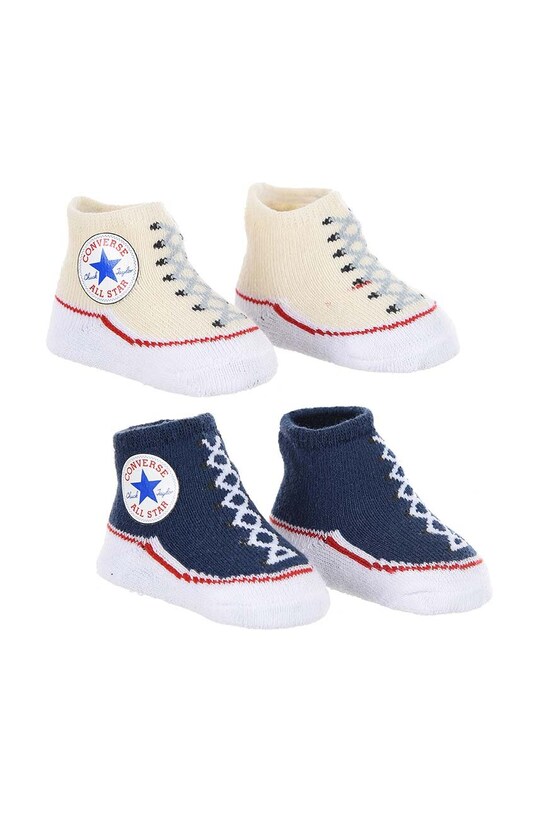 Κάλτσες μωρού Converse 2-pack κοντές κάλτσες πράσινο MC0001