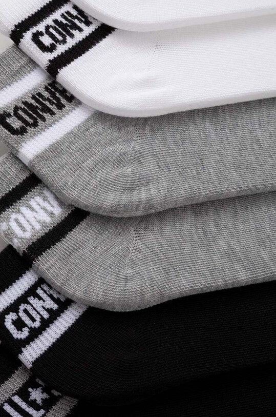 Detské ponožky Converse 6-pak RC0155 sivá SS25