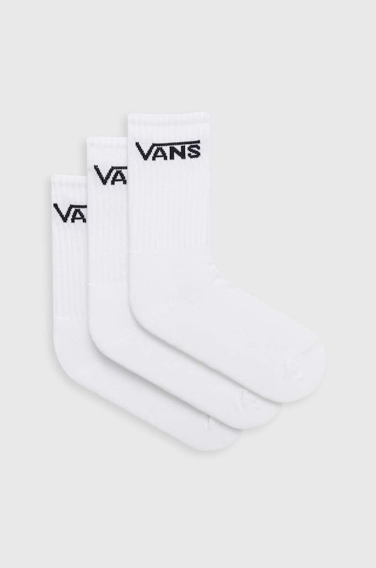 Vans skarpetki dziecięce CLASSIC VANS CREW SOCK 3-pack skarpetki długie biały VN000EZ1WHT