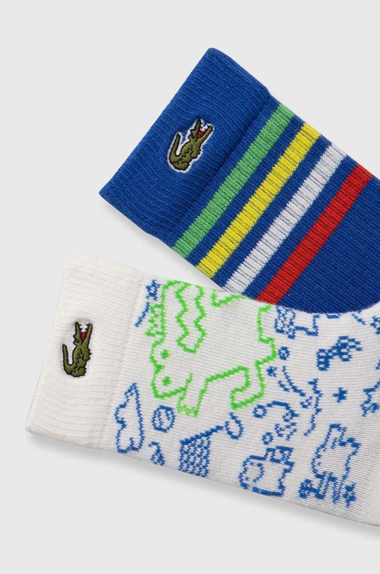 Detské ponožky Lacoste 2-pak RA7661 modrá SS24