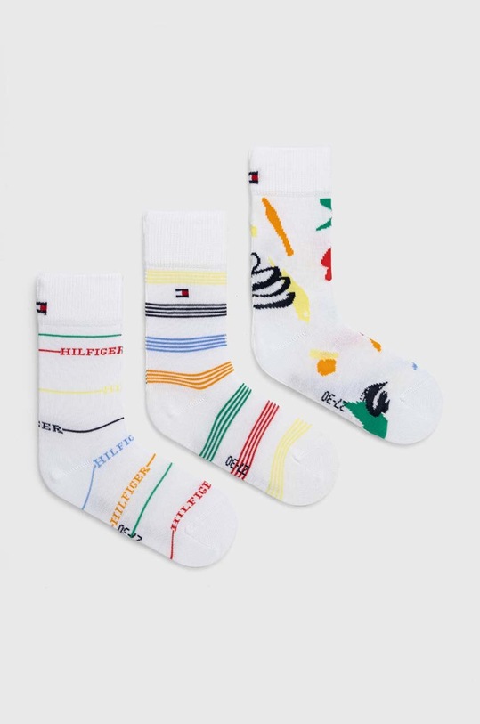 Tommy Hilfiger skarpetki dziecięce 3-pack skarpetki długie biały 701227324.PPYH