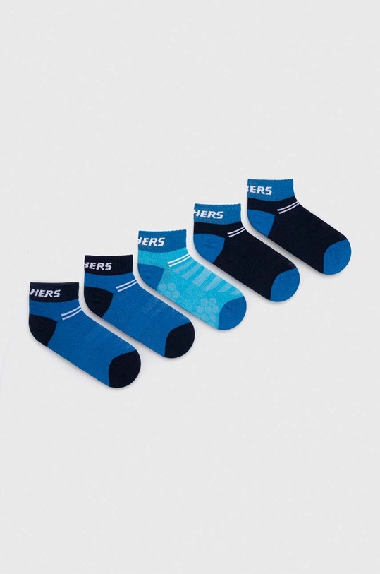 Detské ponožky Skechers MESH VENTILATION 5-pak dlhé ponožky modrá SK42055