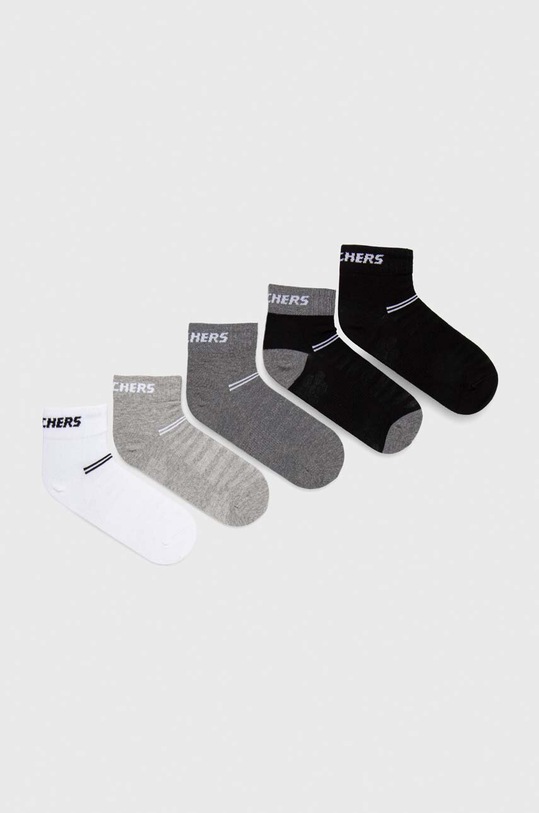 Skechers skarpetki dziecięce MESH VENTILATION 5-pack skarpetki długie szary SK42055