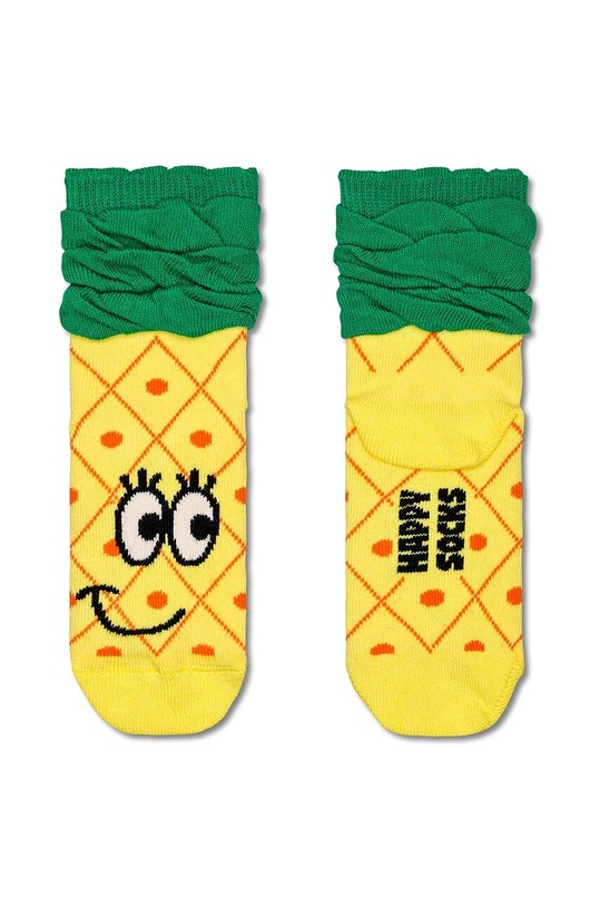 Dječje čarape Happy Socks Kids Pineapple Sock visoke čarape zlatna P000660