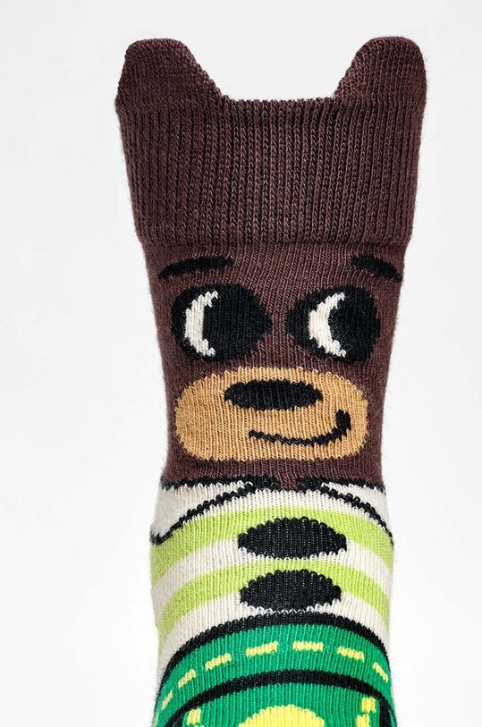 Happy Socks sosete copii Kids Bear Sock P000787 maro SS24