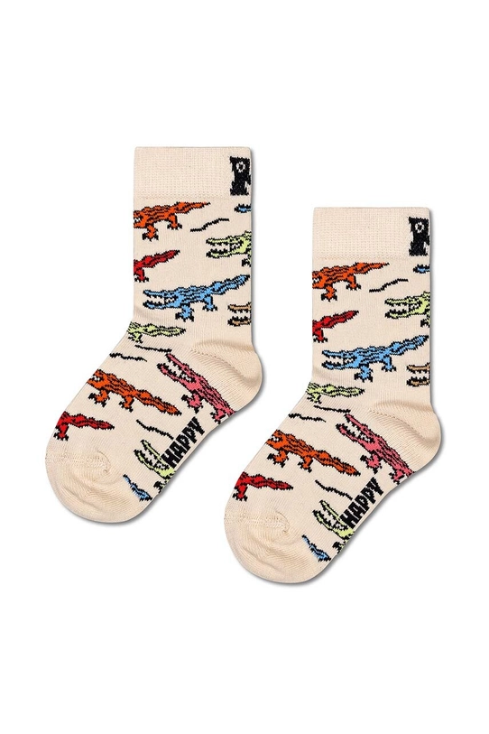 Dječje čarape Happy Socks Kids Crocodile Sock visoke čarape bež P000795