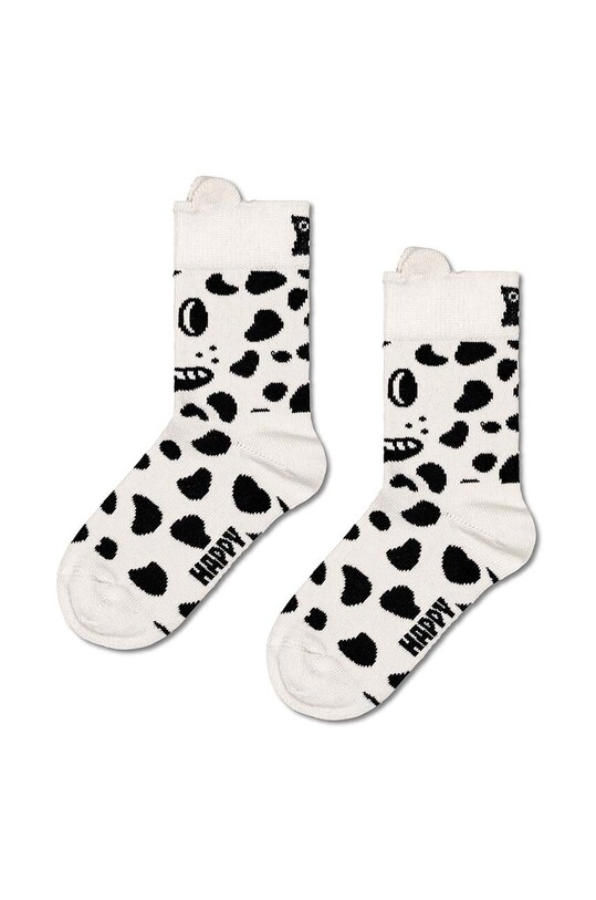 Detské ponožky Happy Socks Kids Cat & Dog Socks 2-pak P000809 biela SS24