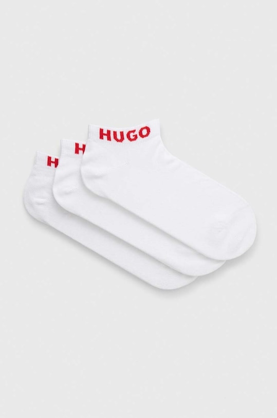 HUGO șosete 3-pack sosete scurte alb 50516405