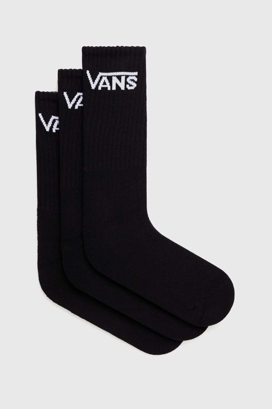 Ponožky Vans 3-pak dlhé ponožky čierna VN000F0XBLK1