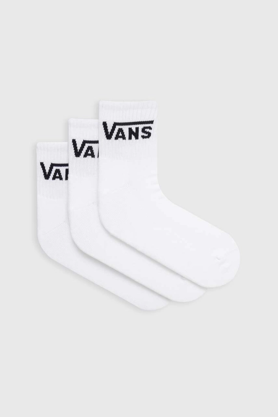 Čarape Vans 3-pack visoke čarape bijela VN000BHXWHT1