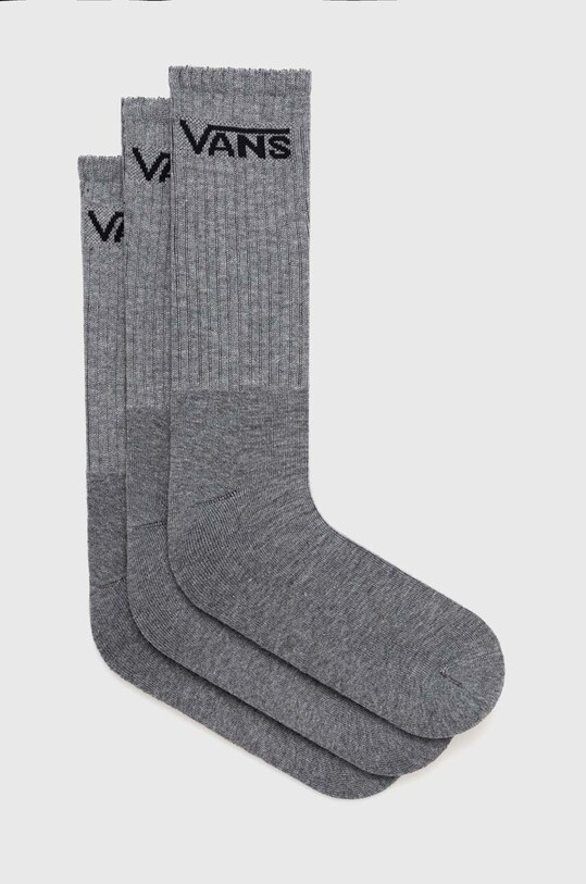Ponožky Vans 3-pak dlhé ponožky sivá VN000F0XHTG1