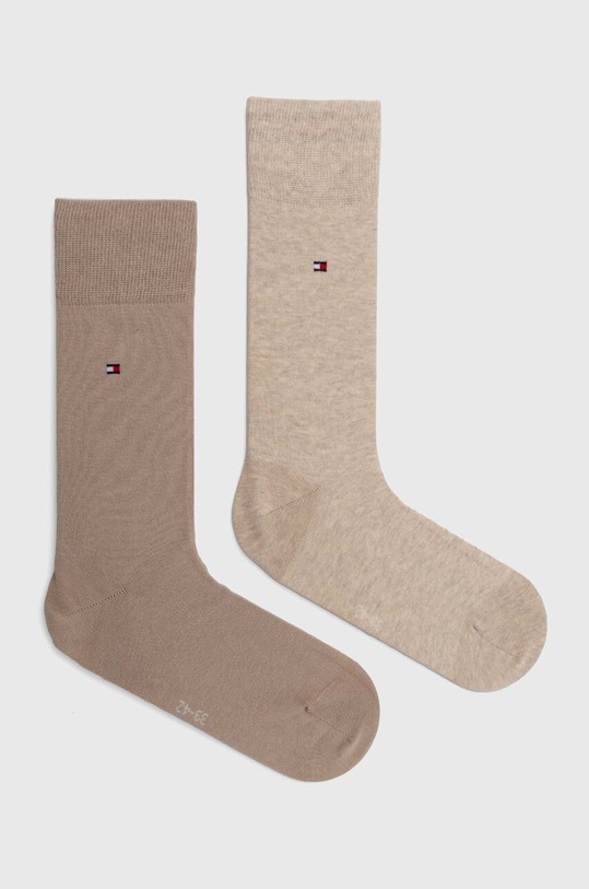 Tommy Hilfiger skarpetki 2-pack skarpetki długie beżowy 371111128