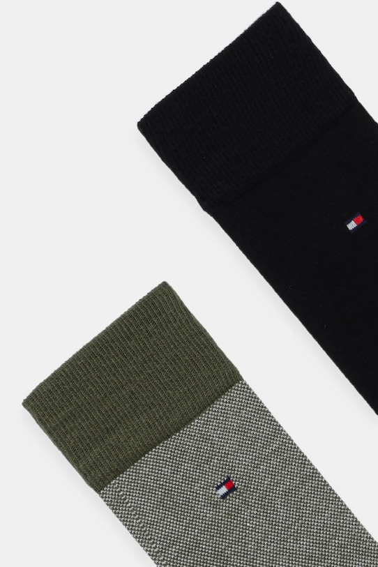 Ponožky Tommy Hilfiger 2-pack 701226104 zelená AW25