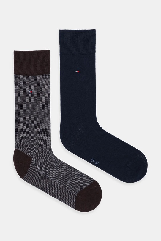 Ponožky Tommy Hilfiger 2-pak melanž hnedá 701226104