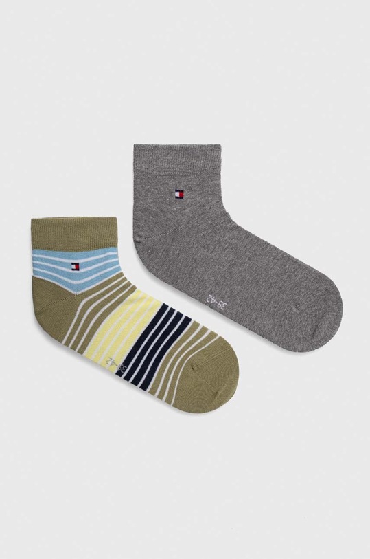 Ponožky Tommy Hilfiger 2-pak jednofarebný zelená 701227291