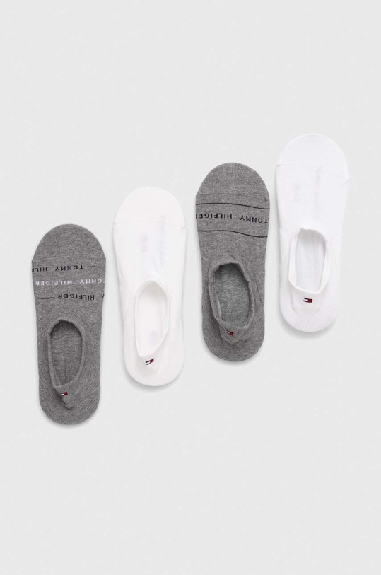 Tommy Hilfiger skarpetki 4-pack drobny wzór szary 701227299