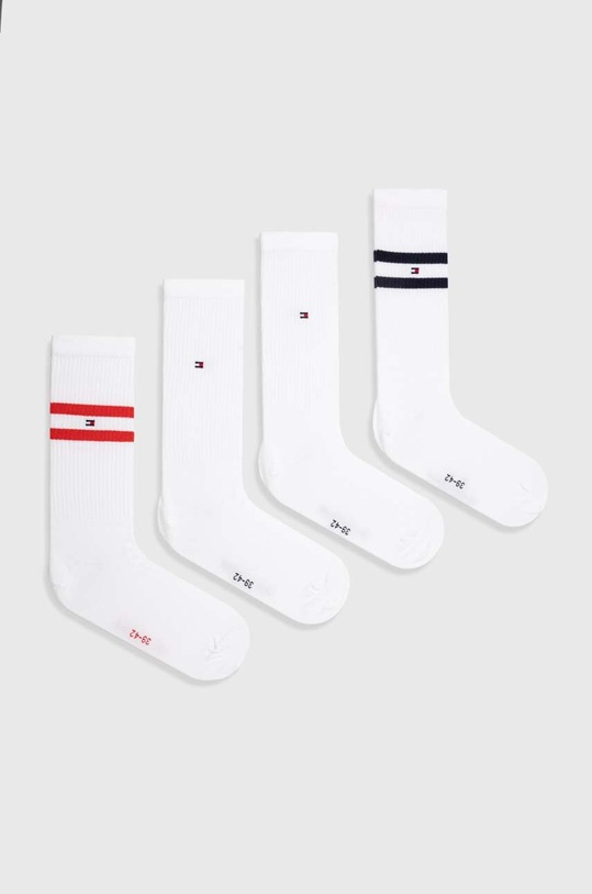 Ponožky Tommy Hilfiger 4-pak dlhé ponožky biela 701227433