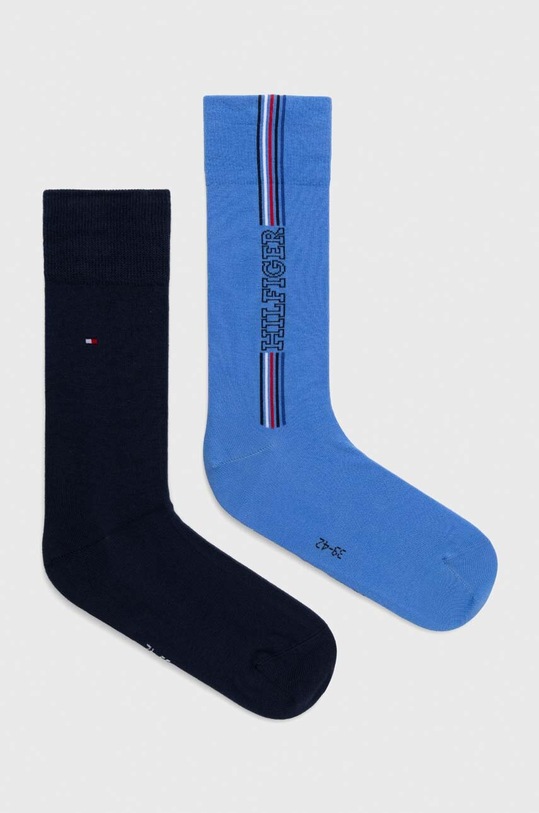 Ponožky Tommy Hilfiger 2-pak dlhé ponožky modrá 701228219