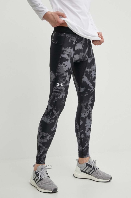 Tréninkové legíny Under Armour HeatGear Iso-Chill Printed pletenina černá 1383777
