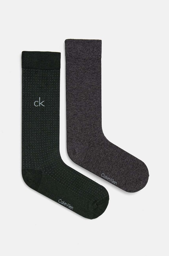 Ponožky Calvin Klein 2-pack jemný vzor zelená 701229432