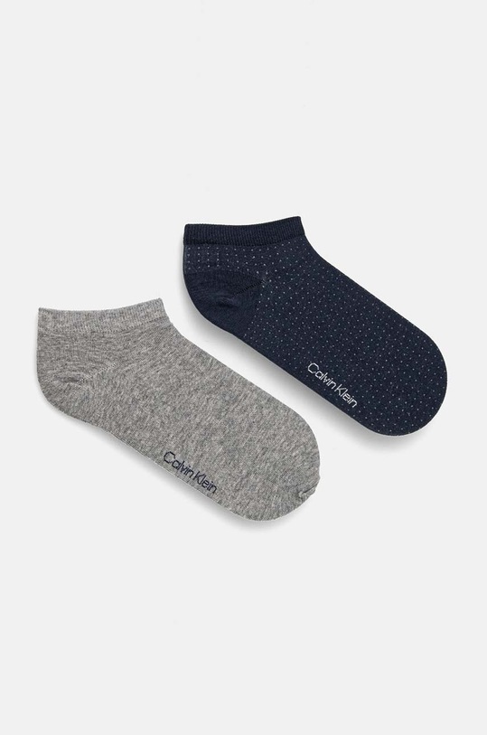 Ponožky Calvin Klein 2-pak melanž modrá 701229435
