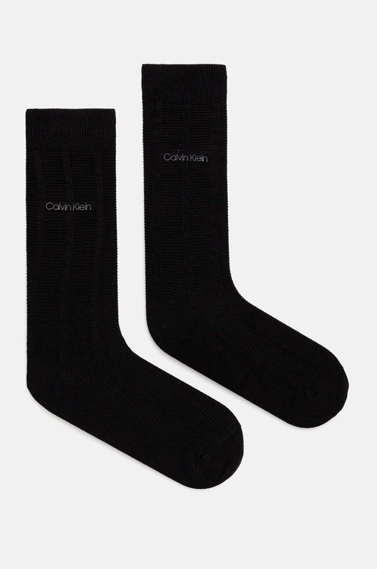 Ponožky Calvin Klein 2-pak dlhé ponožky čierna 701229436