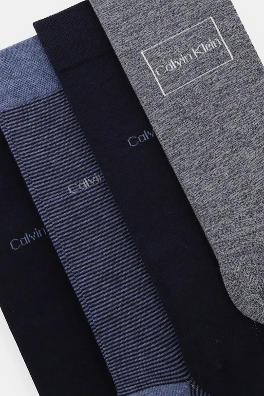 Ponožky Calvin Klein 4-pak 701229430 modrá AW24