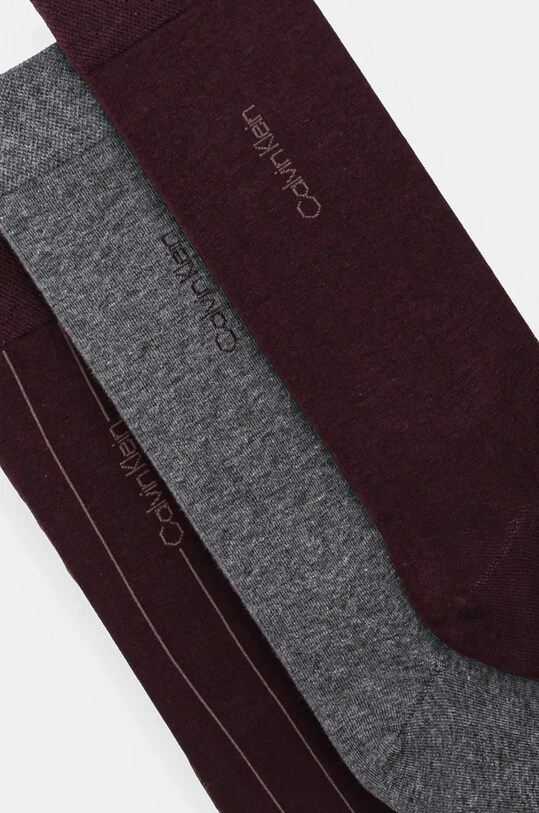 Calvin Klein skarpetki 3-pack 701230087 bordowy AW24