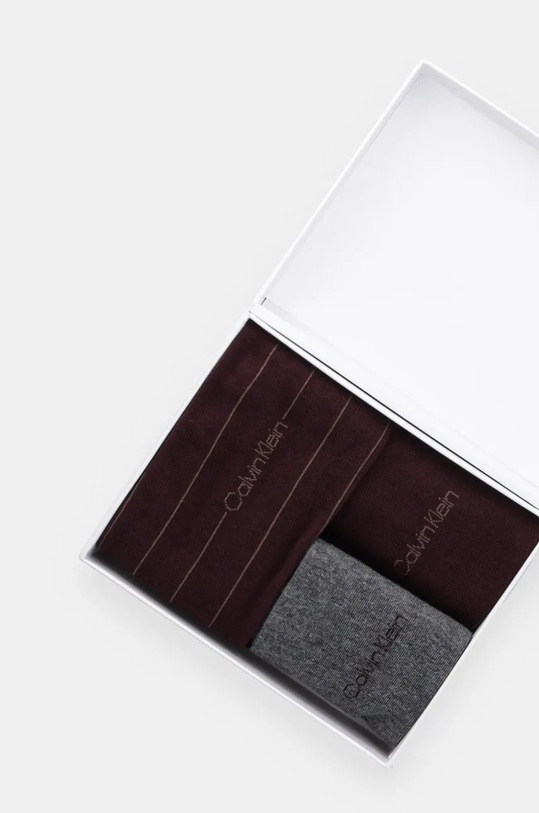 Odzież Calvin Klein skarpetki 3-pack 701230087 bordowy