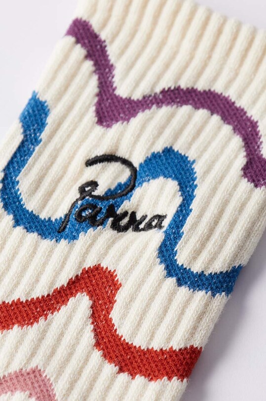 Clothing by Parra socks Sock Wave Crew Socks 51360 white