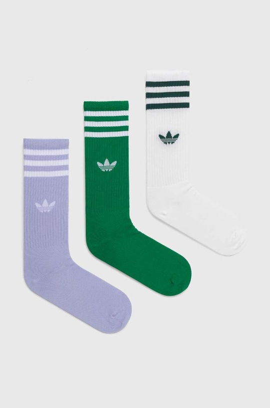 Шкарпетки adidas Originals 3-pack довгі шкарпетки фіолетовий IU2655