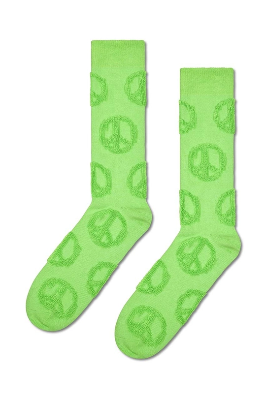 Čarape Happy Socks Terry Peace Sign Sock visoke čarape zelena P000782