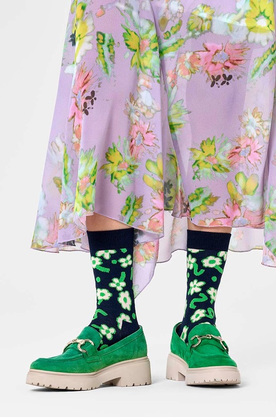 Happy Socks skarpetki Dancing Flower Sock P000709 granatowy SS24