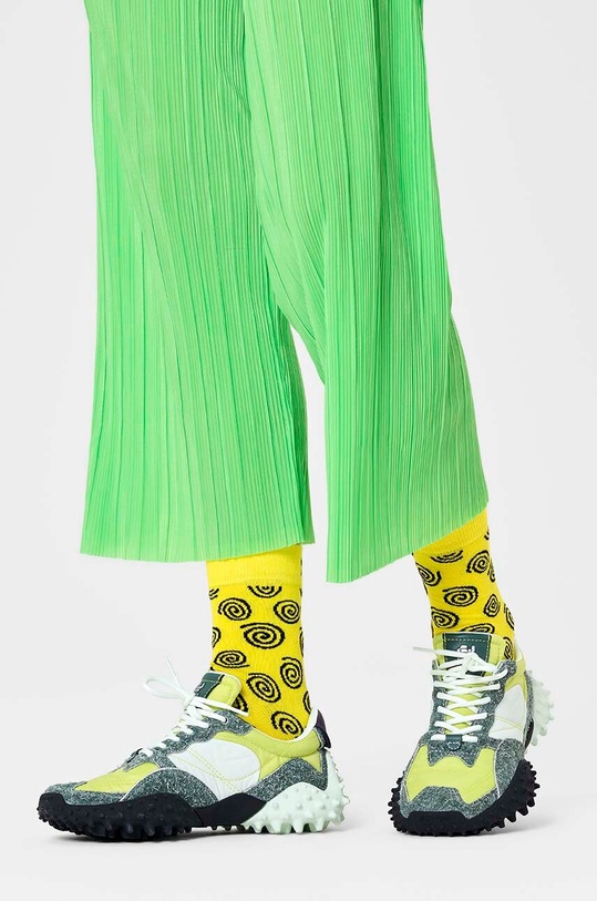 Happy Socks sosete Swirl Sock P000748 galben SS24