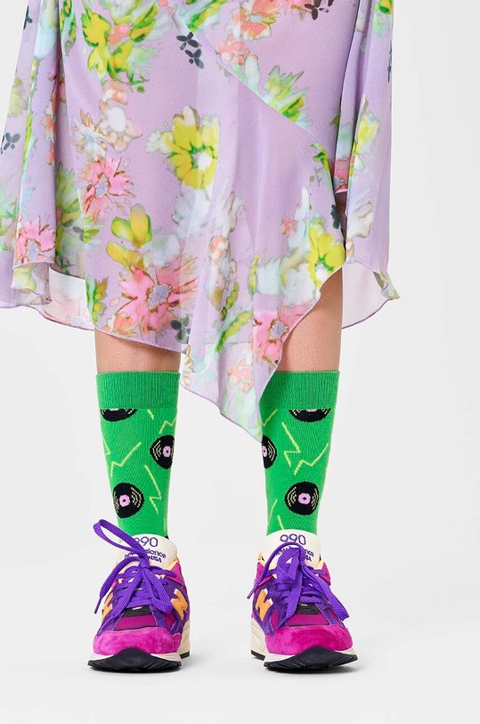 Happy Socks calzini Vinyl Green Sock P000906 verde SS24