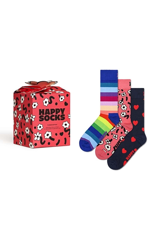 Čarape Happy Socks Gift Box Flower Socks 3-pack visoke čarape šarena P000681